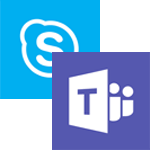 Von Skype for Business (S4B) zu Teams - Logo S4B - Logo Microsoft Teams